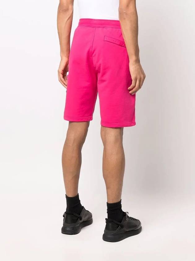 Waffen Patch  Fleece Bermuda Shorts Pink - STONE ISLAND - BALAAN 5