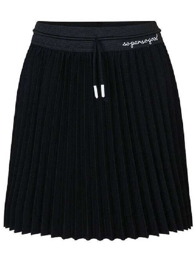 DRAWCORD PLEATED SKIRT WINNER PANTSBlack - PLAYBOO - BALAAN 1