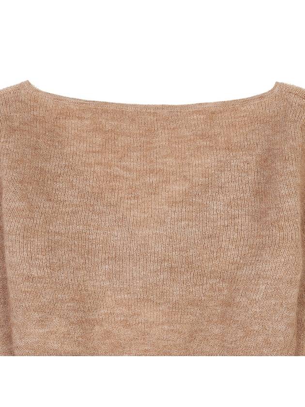 Le Alzou Cropped Mohair Cardigan Light Brown - JACQUEMUS - BALAAN 8