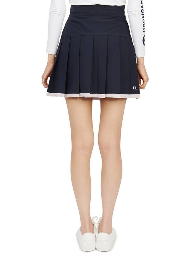 Women's Malika Golf Pleated Skirt Navy - J.LINDEBERG - BALAAN 5