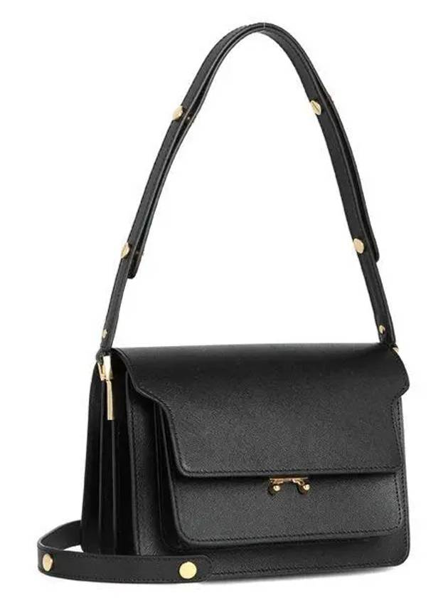 Saffiano Trunk Medium Shoulder Bag Black - MARNI - BALAAN 2