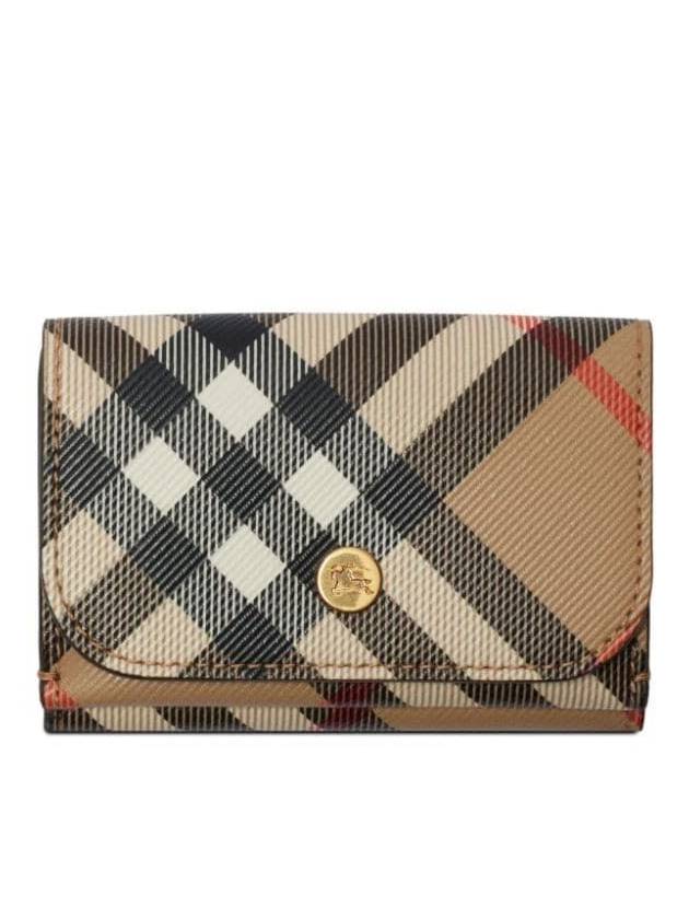 Check Half Wallet Beige - BURBERRY - BALAAN 2