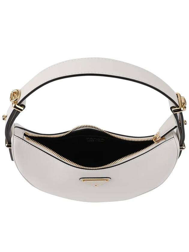 Arque Leather Shoulder Bag White - PRADA - BALAAN 6