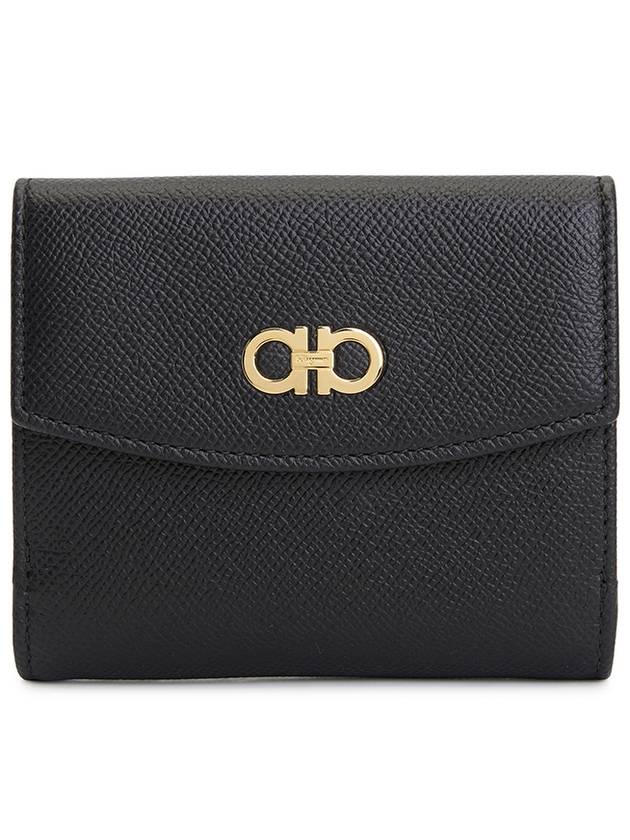 Gancini Logo Wallet Black - SALVATORE FERRAGAMO - BALAAN 2