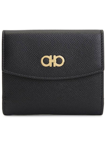 Gancini Logo Wallet Black - SALVATORE FERRAGAMO - BALAAN 1