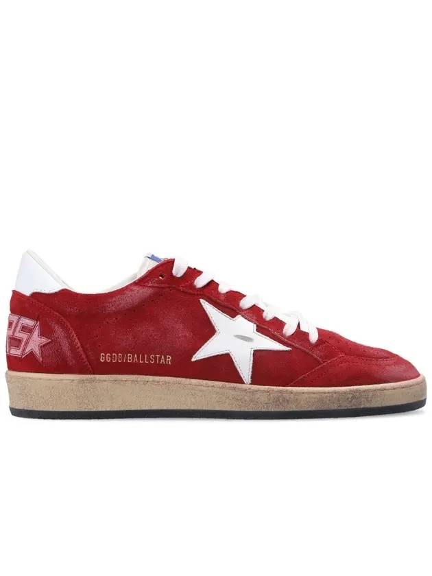 Ball Star Suede Low Top Sneakers Red - GOLDEN GOOSE - BALAAN 1