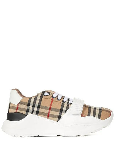 Vintage Check Suede Leather Sneakers Archive Beige - BURBERRY - BALAAN 2