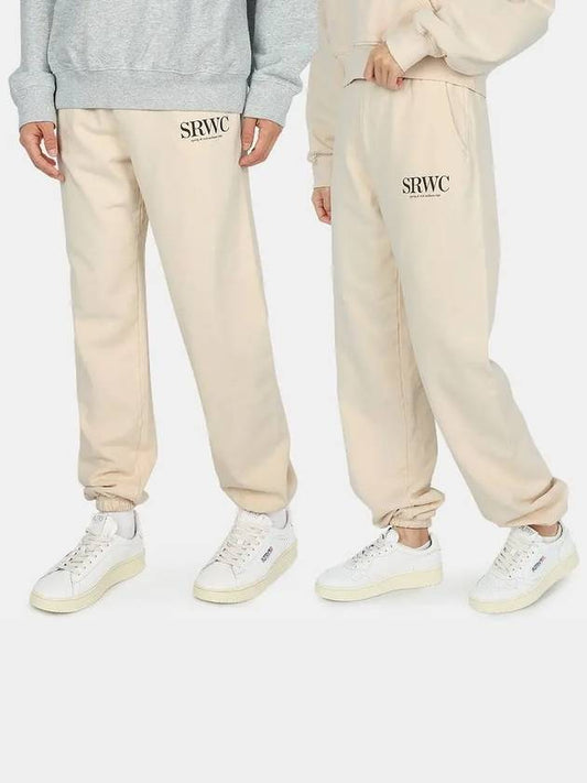 Upper East Side Jogger Pants Cream UPPER EAST SIDE SWEATPANT - SPORTY & RICH - BALAAN 2