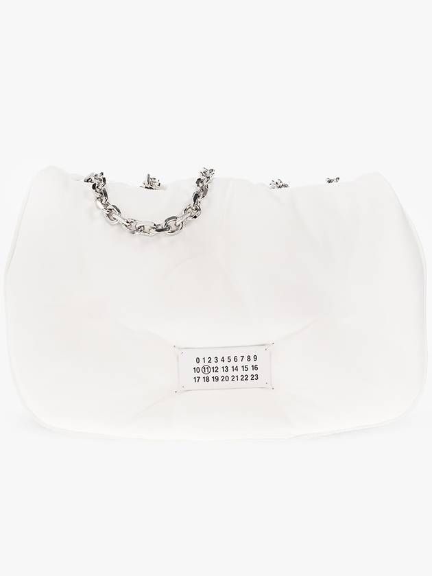 Glam Slam Puffer Leather Chain Shoulder Bag White - MAISON MARGIELA - BALAAN 2