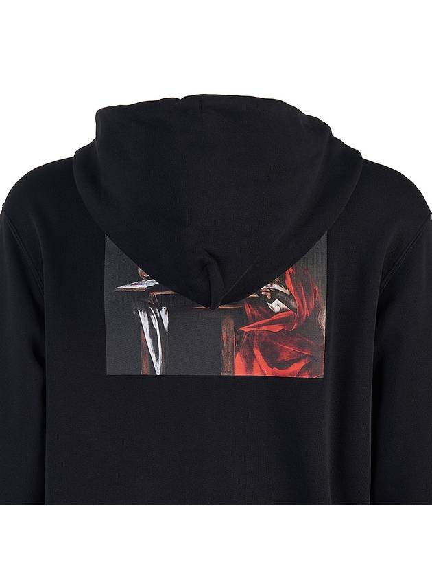 Caravaggio Printed Zip-Up Hoodie Black - OFF WHITE - BALAAN 7