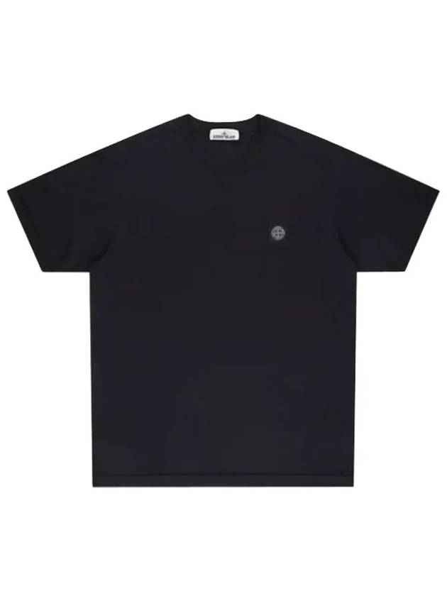 Logo Patch Short Sleeves T-Shirt Black - STONE ISLAND - BALAAN 2