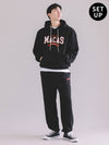 Logo Hoodie Jogger Pants Suits Black - MACASITE - BALAAN 3