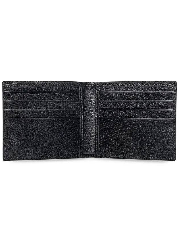 GG Marmont Leather Bi Fold Wallet Black Gold - GUCCI - BALAAN 3