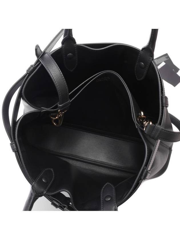 Buckle Large Tote Bag Black - PRADA - BALAAN 7