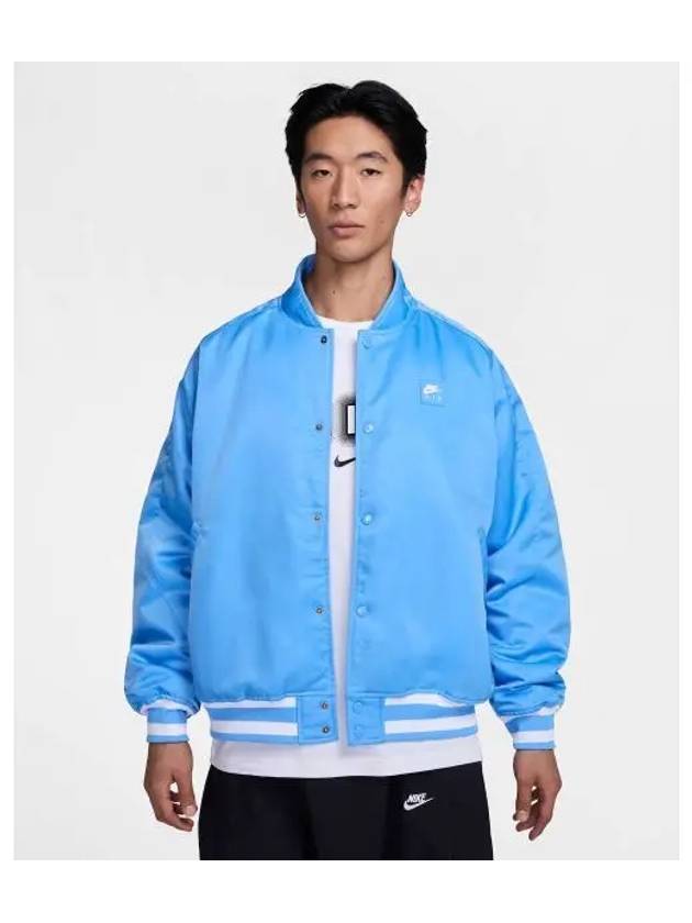 Air Logo Varsity Bomber Jacket University Blue - NIKE - BALAAN 2