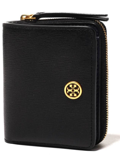 Robinson Leather Half Wallet Black - TORY BURCH - BALAAN 2