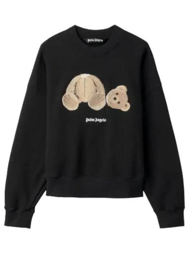 Bear Crew Sweatshirt Black - PALM ANGELS - BALAAN 1