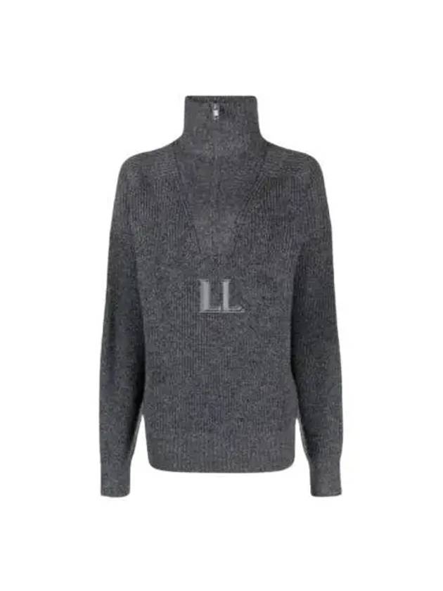 Women's Benny Half Zip Wool Knit Top Grey - ISABEL MARANT - BALAAN 2