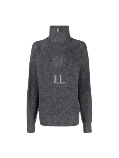 Women's Benny Half Zip Wool Knit Top Grey - ISABEL MARANT - BALAAN 2