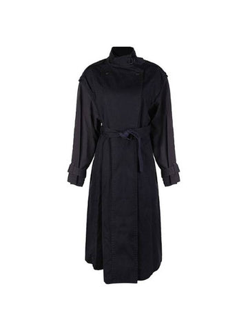 Women's Kendall Trench Coat Navy - ISABEL MARANT - BALAAN 1