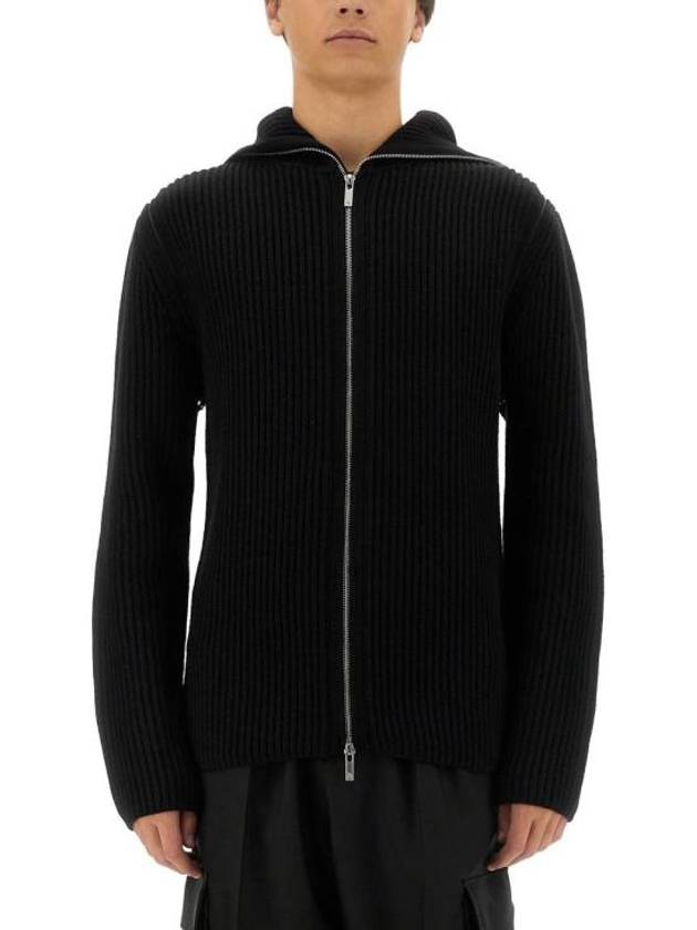 Safety Balaclava Jersey Zipper Cardigan Black - HELMUT LANG - BALAAN 2