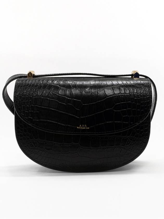 Geneve Quilted Crocodile Shoulder Bag Black - A.P.C. - BALAAN 5