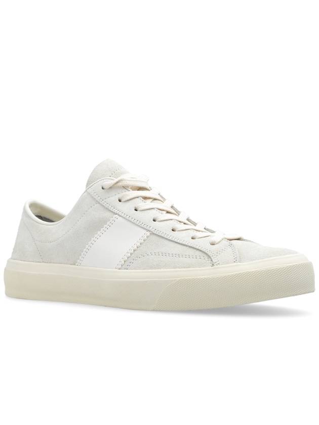 Suede Low Top Sneakers Marble Cream - TOM FORD - BALAAN 5