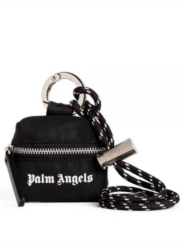 Logo Airpod Case Black - PALM ANGELS - BALAAN 1