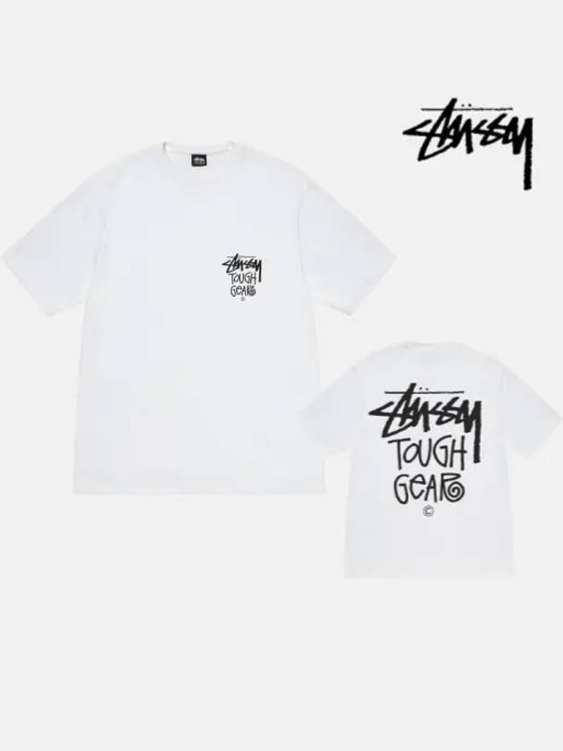 Tough Gear Short Sleeve T Shirt White - STUSSY - BALAAN 1