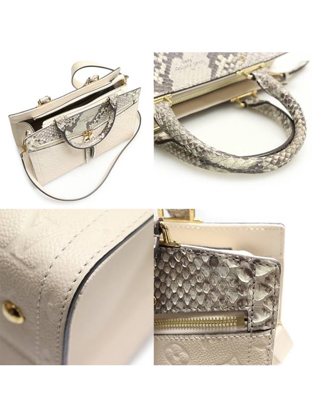 Women s Louis Vuitton N96237 Cream Beige Monogram Empreinte Python Sulley PM 2WAY gt bag Gangbuk used luxury goods - LOUIS VUITTON - BALAAN 8