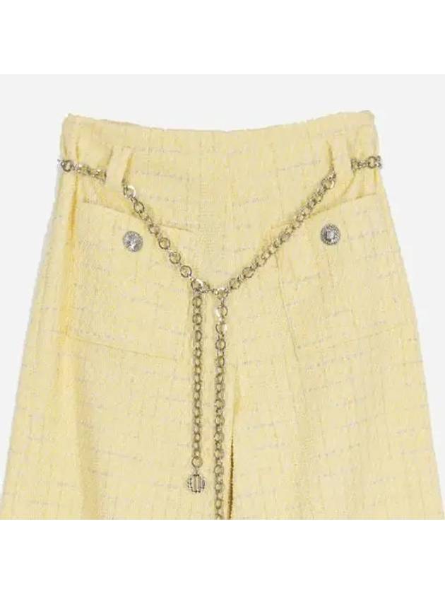 Tweed Belt Pants Trousers Yellow MFPPA00484 - MAJE - BALAAN 3