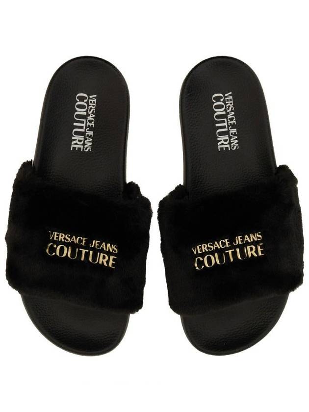 Versace Jeans Couture Slide Sandal With Logo - VERSACE - BALAAN 5