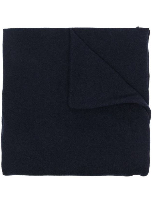 Logo Patch Cashmere Scarf Navy - JIL SANDER - BALAAN 1