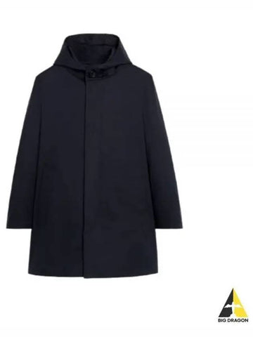 CHRYSTON SHORT NAVY GMC 112 MO7021 Christon cotton hoodie coat - MACKINTOSH - BALAAN 1