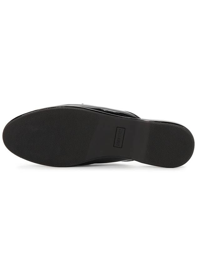 Women's Logo Leather Bloafers Black - MIU MIU - BALAAN 6