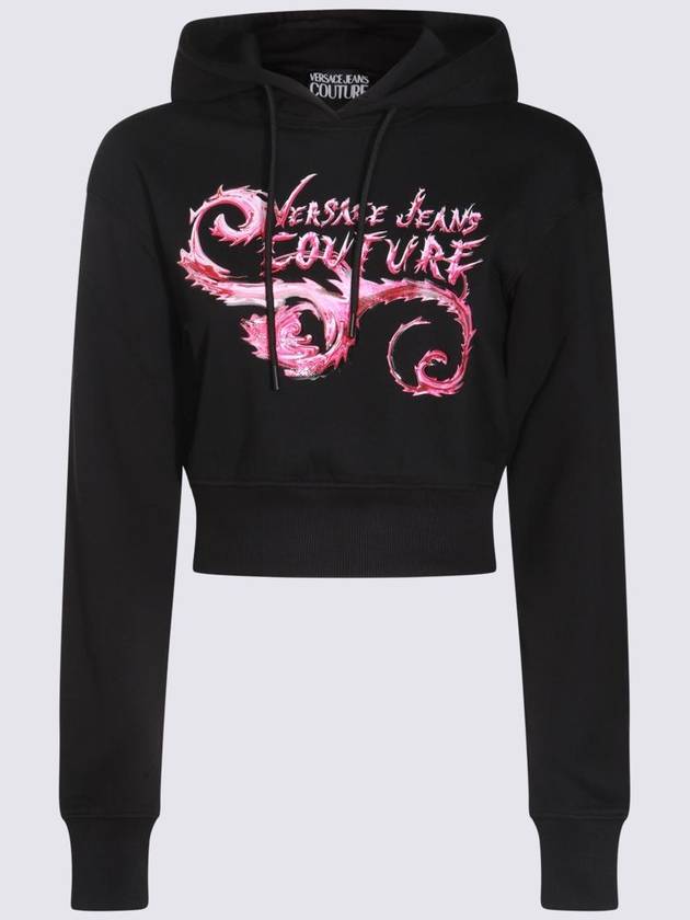 Versace Jeans Couture Black Cotton Sweatshirt - VERSACE - BALAAN 1