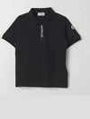 Kids Polo T Shirt Black 8A000058496W 999 - MONCLER - BALAAN 1