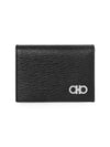 Salvatore Revival Gancini Bicolor Card Wallet Black - SALVATORE FERRAGAMO - BALAAN 3