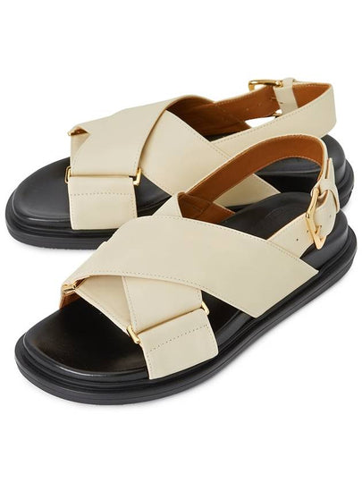 Fussbet Leather Sandals White - MARNI - BALAAN 2