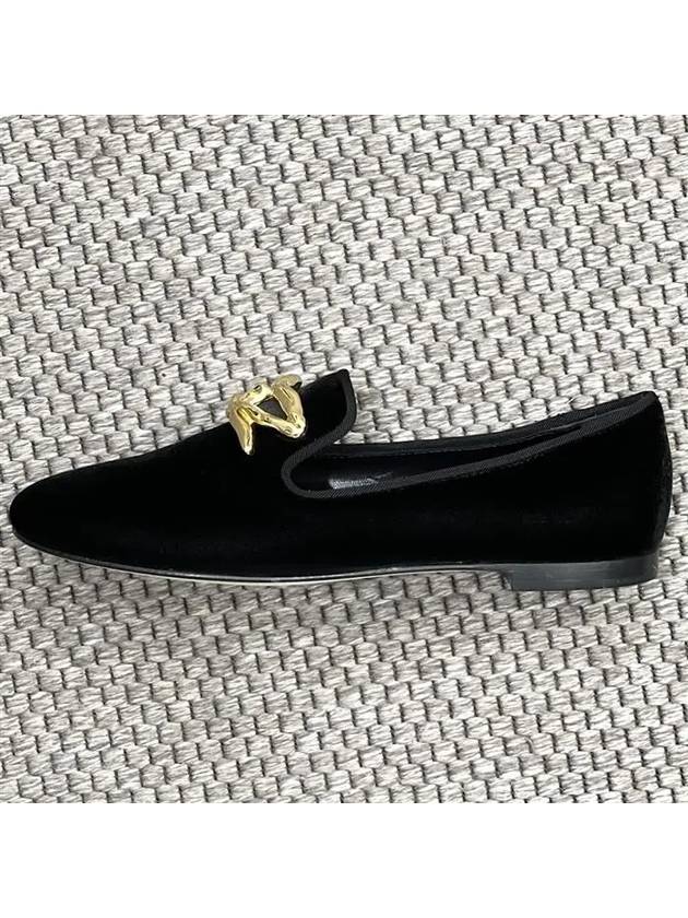 Zanotti gold logo velvet loafers - GIUSEPPE ZANOTTI - BALAAN 2