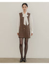 Sequential delivery on October 24th WOOL CHECK TWEED VEST DRESS - DEFEMME - BALAAN 1