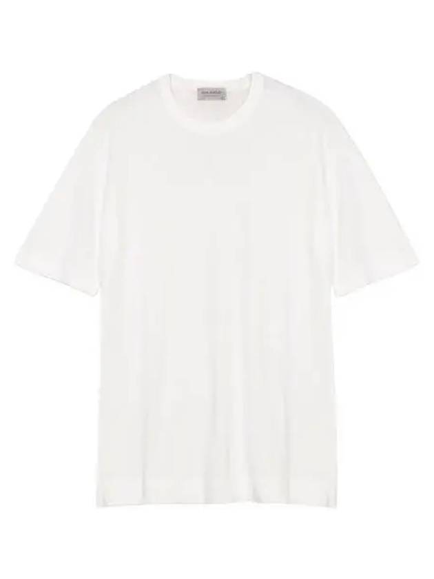 24 Lorca White Short Sleeve Knit - JOHN SMEDLEY - BALAAN 1