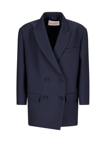 DOUBLE-BREASTED CREPE COUTURE JACKET - VALENTINO - BALAAN 1