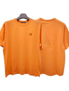 Logo Patch Cotton Short Sleeve T-Shirt Mandarin orange - ACNE STUDIOS - BALAAN 2