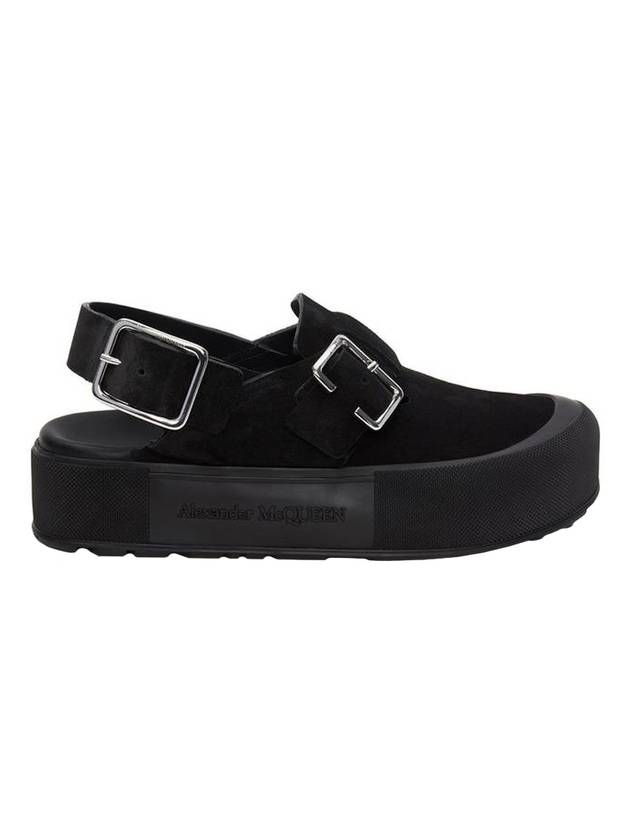 Mounted Slick Sandals Black - ALEXANDER MCQUEEN - BALAAN 1