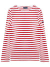 Minquiers Modern Stripe Long Sleeve T-Shirt Red - SAINT JAMES - BALAAN 2