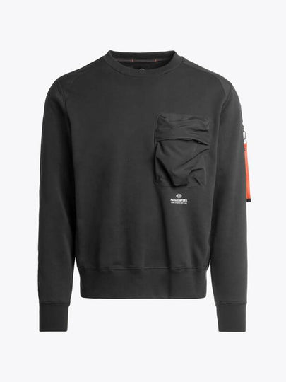 Men's Sabre Crew Neck Sweatshirt Black - PARAJUMPERS - BALAAN 2