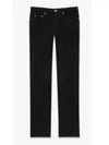 Men's Corduroy Straight Pants Black - SAINT LAURENT - BALAAN 2