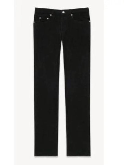 Men's Corduroy Straight Pants Black - SAINT LAURENT - BALAAN 2