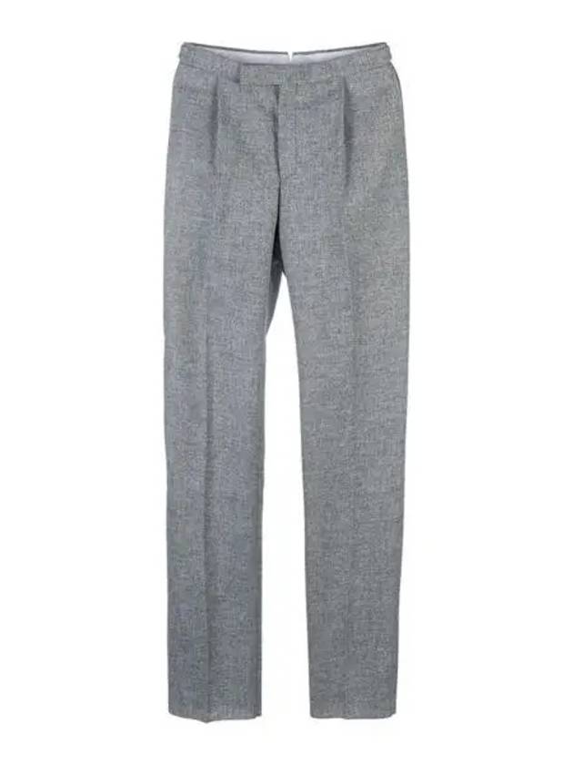 Wool Straight Pants Grey - THOM BROWNE - BALAAN 2